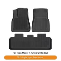 Floor Mats For Tesla Model Y Juniper 2025 2026 TPE Odorless Wear - Resistant Trunk Liner Durable Cargo Protective Mat Backrest Pad
