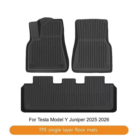 Floor Mats For Tesla Model Y Juniper 2025 2026 TPE Odorless Wear - Resistant Trunk Liner Durable Cargo Protective Mat Backrest Pad