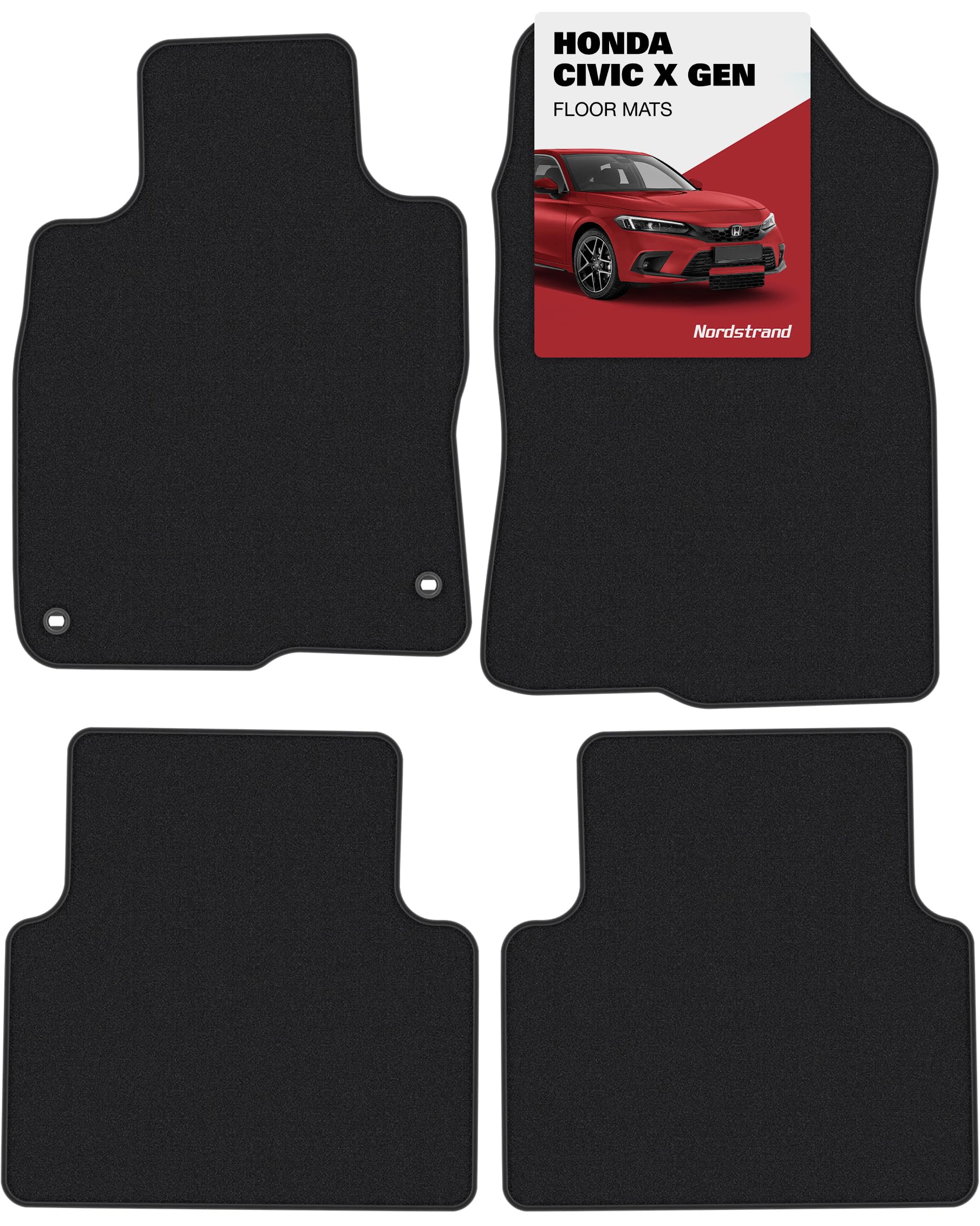 Floor Mats for Honda Civic 20162021 Custom 3D for Civic 10th Gen