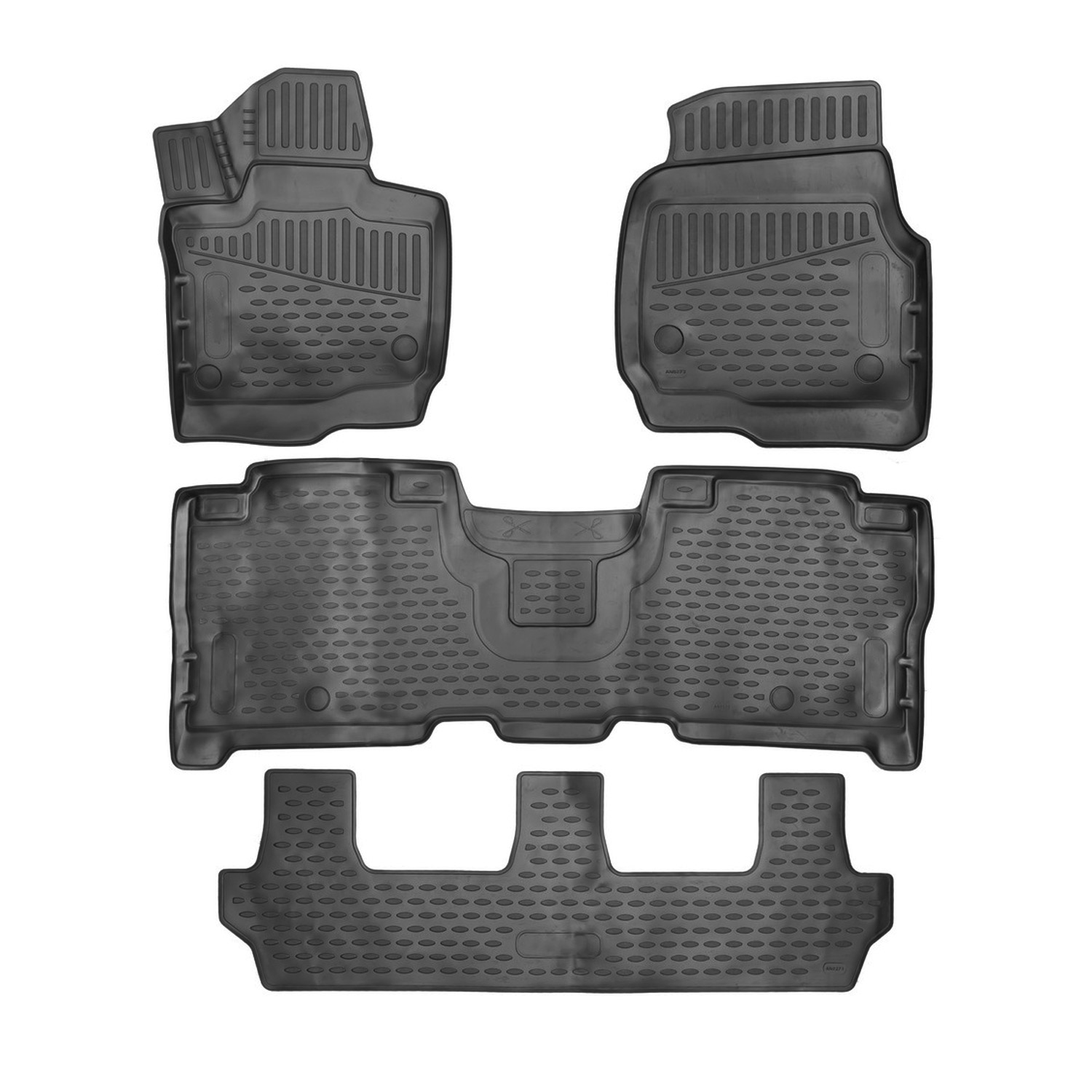 OMAC Floor Mats Liner for Ford Expedition 20212024 Black TPE All