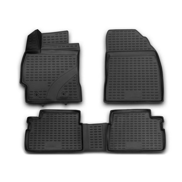 Floor Mats Liner for Toyota Corolla 2009-2013 Black TPE All-Weather 4 Pcs