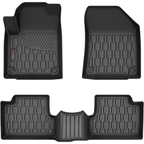 Floor Mats Liners for 2016-2023 Jeep (not for Grand Cherokee) ,TPE 3D Molded Guard Front Rear Car Carpet Non-Slip Automotive Floor Liners, Easy to Clean All Weather