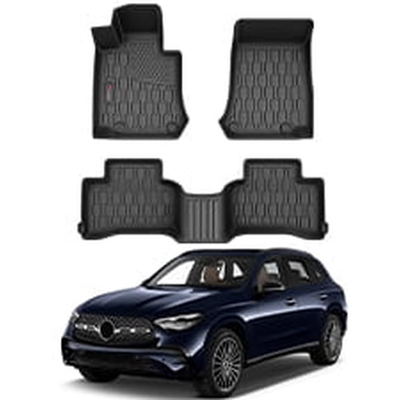Floor Mats Liners for 2016-2022 Mercedes-Benz GLC Class ,TPE Guard Front Rear Car Carpet Non-Slip Automotive Floor Liners, Easy to Clean All Weather