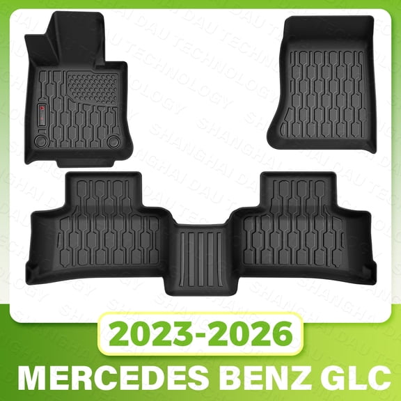 Floor Mats Liners for 2023-2026 Mercedes-Benz GLC,TPE Guard Front Rear Car Carpet, Non-Slip Automotive Floor Liners, Easy to Clean All Weather