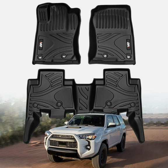 Floor Mats for Toyota 4Runner 2013-2023(Fit 7 Seats&5 Seats) & for Lexus GX460 2013-2023, All Weather TPE Custom Fit Floor Liner for 4 Runner Front & Rear 2 Row Car Mats, Black