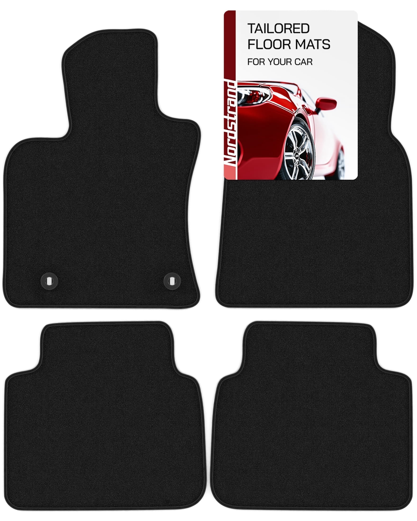 Season Guard Floor Mats For Toyota Camry 2018-2019 - 3pc Set, Front & Rear, Waterproof TPE Liners