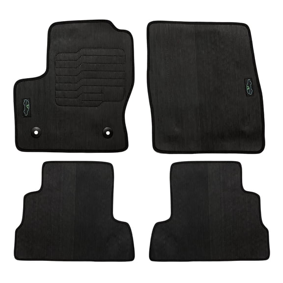 Floor Mats for 2013 to 2019 Ford Escape with Safety Locks - All Weather - Front and Rear - Black - ecoMats