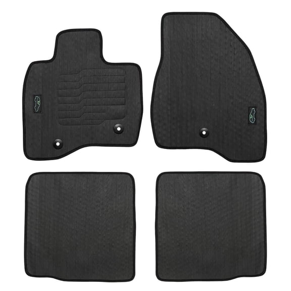 Floor Mats for 2015 to 2019 Ford Explorer with Safety Locks, Front and Rear, All Weather, Black - ecoMats