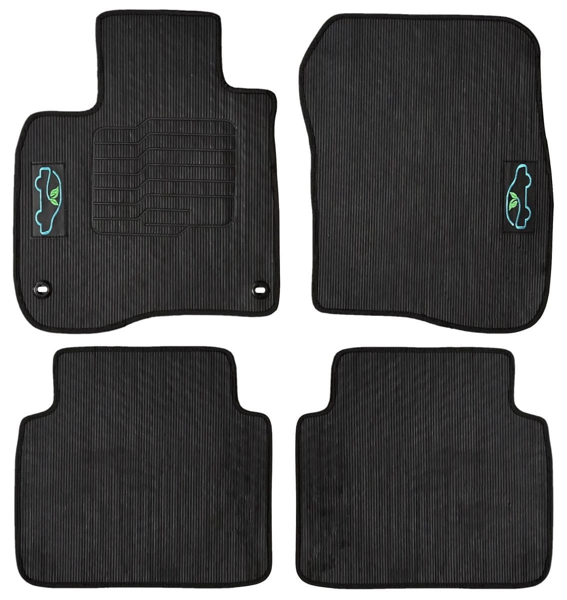 Floor Mats for 2017 to 2022 Honda CRV with Safety Locks, Front and Rear, All-Weather, Black - ecoMats