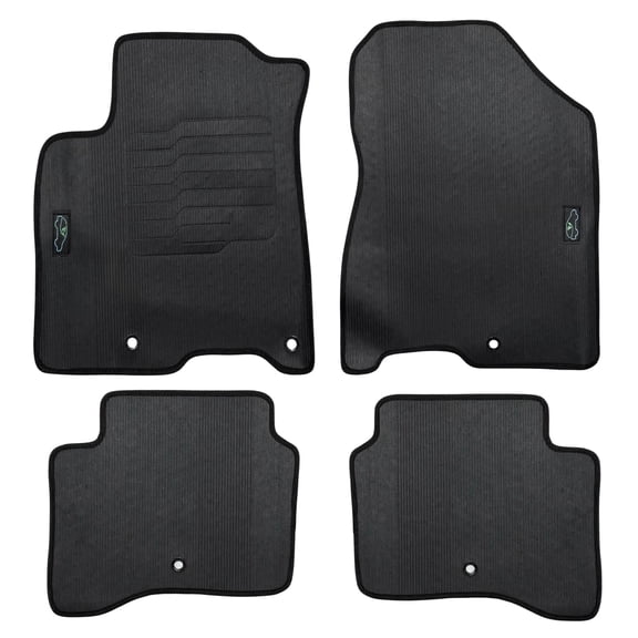 Floor Mats for 2017 to 2022 Kia Niro All Weather with Safety Locks, Black, Front and Rear - ecoMats