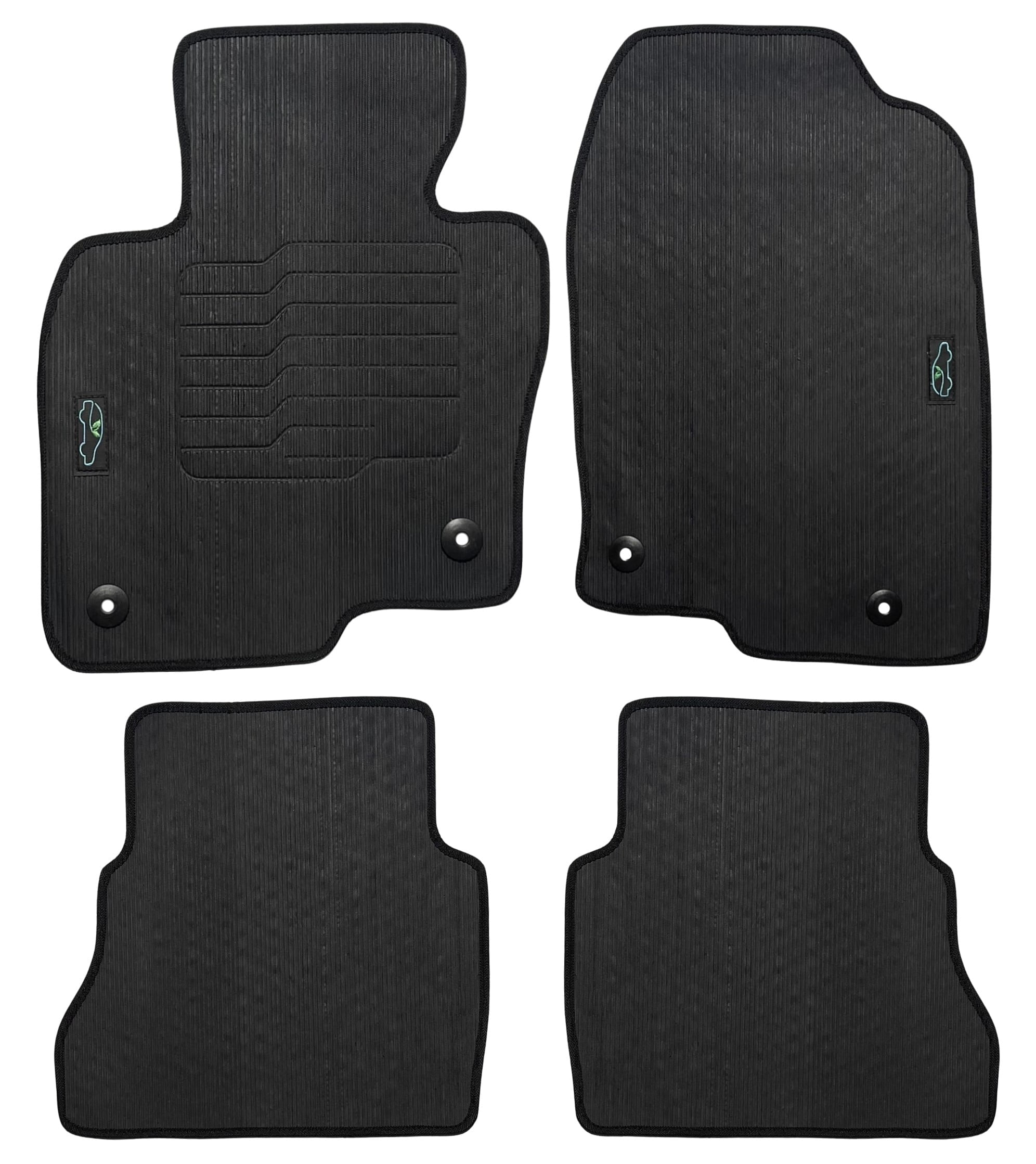 Floor Mats for 2017 to 2025 Mazda CX-5 with Safety Locks All Weather - Front and Rear - Black - Perfect Fit - ecoMats