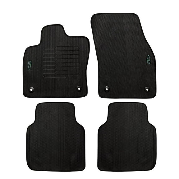 Floor Mats for 2018 to 2024 Volkswagen Tiguan with Safety Locks, Front and Rear, Black, All-Weather - ecoMats