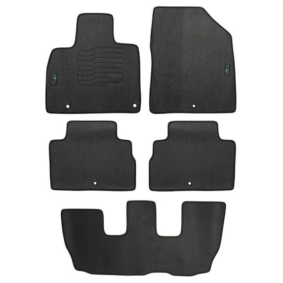 ecoMats Floor Mats for 2020 to 2025 Kia Telluride, Front, Rear and 3rd Row, All Weather, Odorless