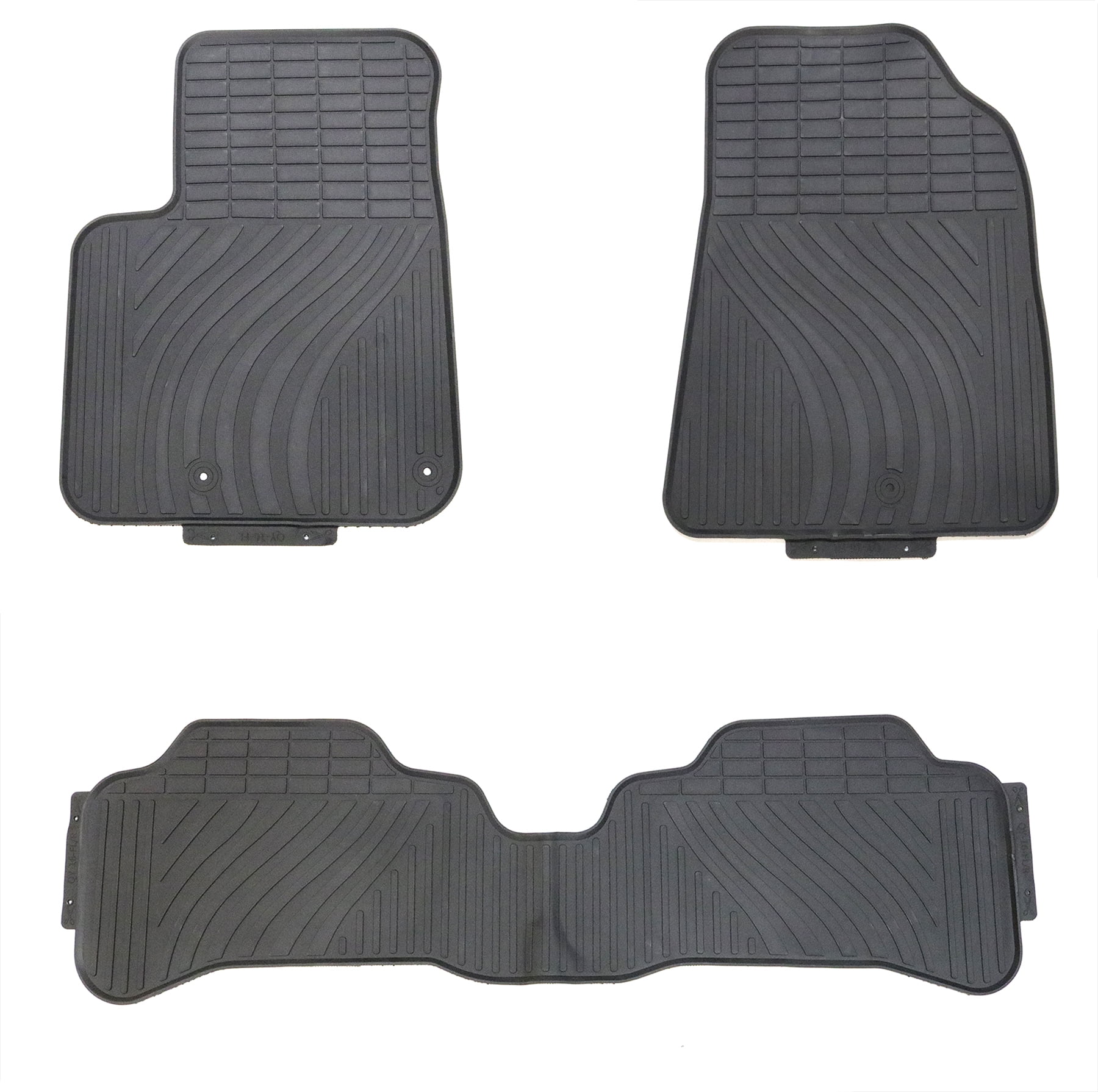 Floor Mats for Kia NIRO 20172022 Black Rubber All Weather