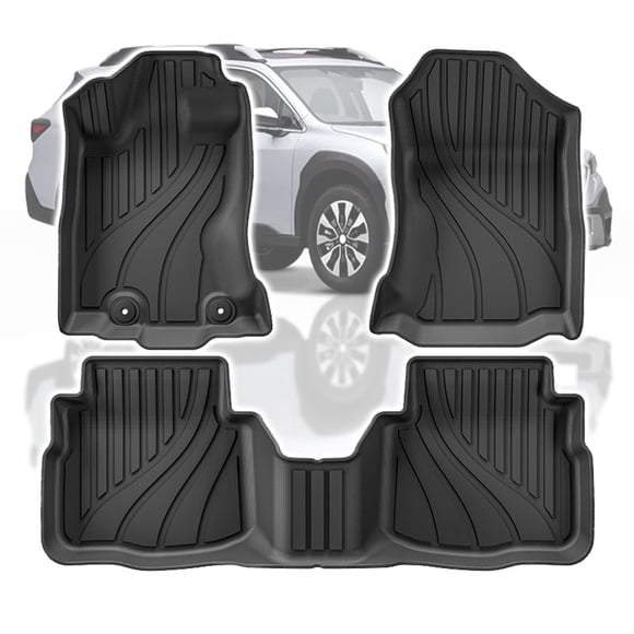 Floor Mats for Subaru Outback & Legacy 2020-until now 1st & 2nd Row TPE All-Weather 3 Pcs