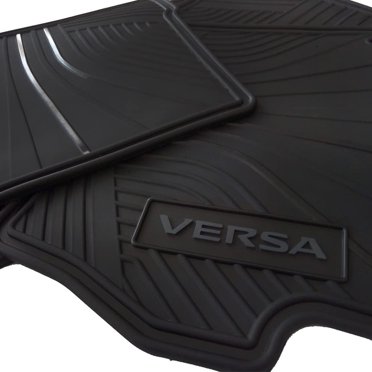 OMAC All-Weather TPE Floor Mats Liner For Nissan Versa 2020-2024 - Black, 3-Piece Set, Made In Europe