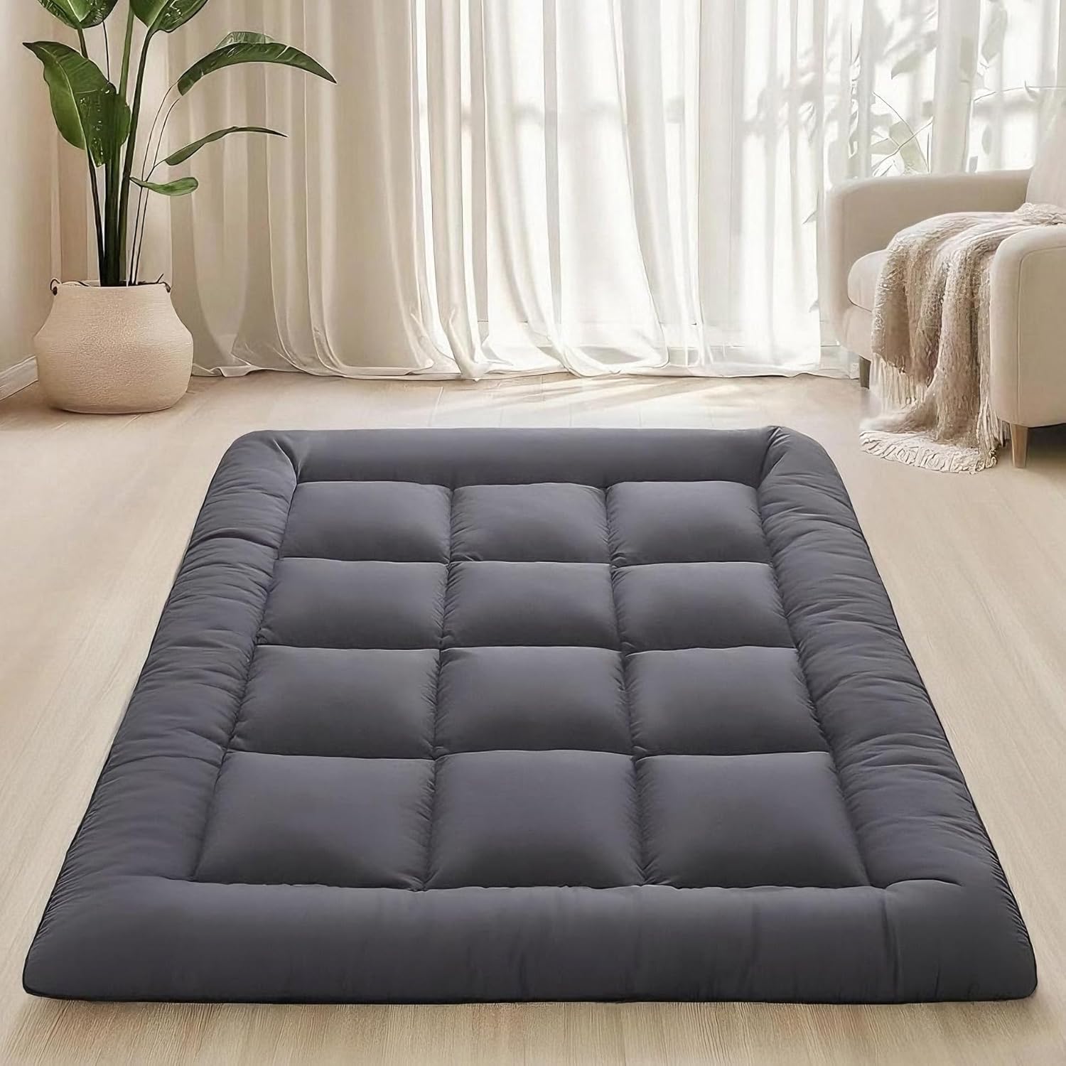 Floor Mattress Foldable & Portable Roll Up Futon Mattress Tatami Mat 3"