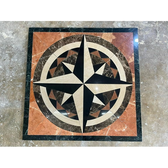 Floor Medallion Marble 36'' x 36''