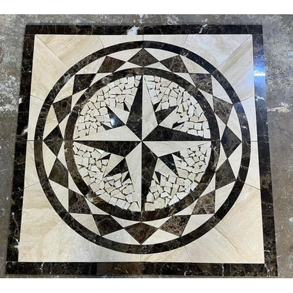 Floor Medallion Marble 40'' x 40''