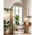 Floor Mirror, 58"×18" Arched Full Length Mirror with Stand, Standing