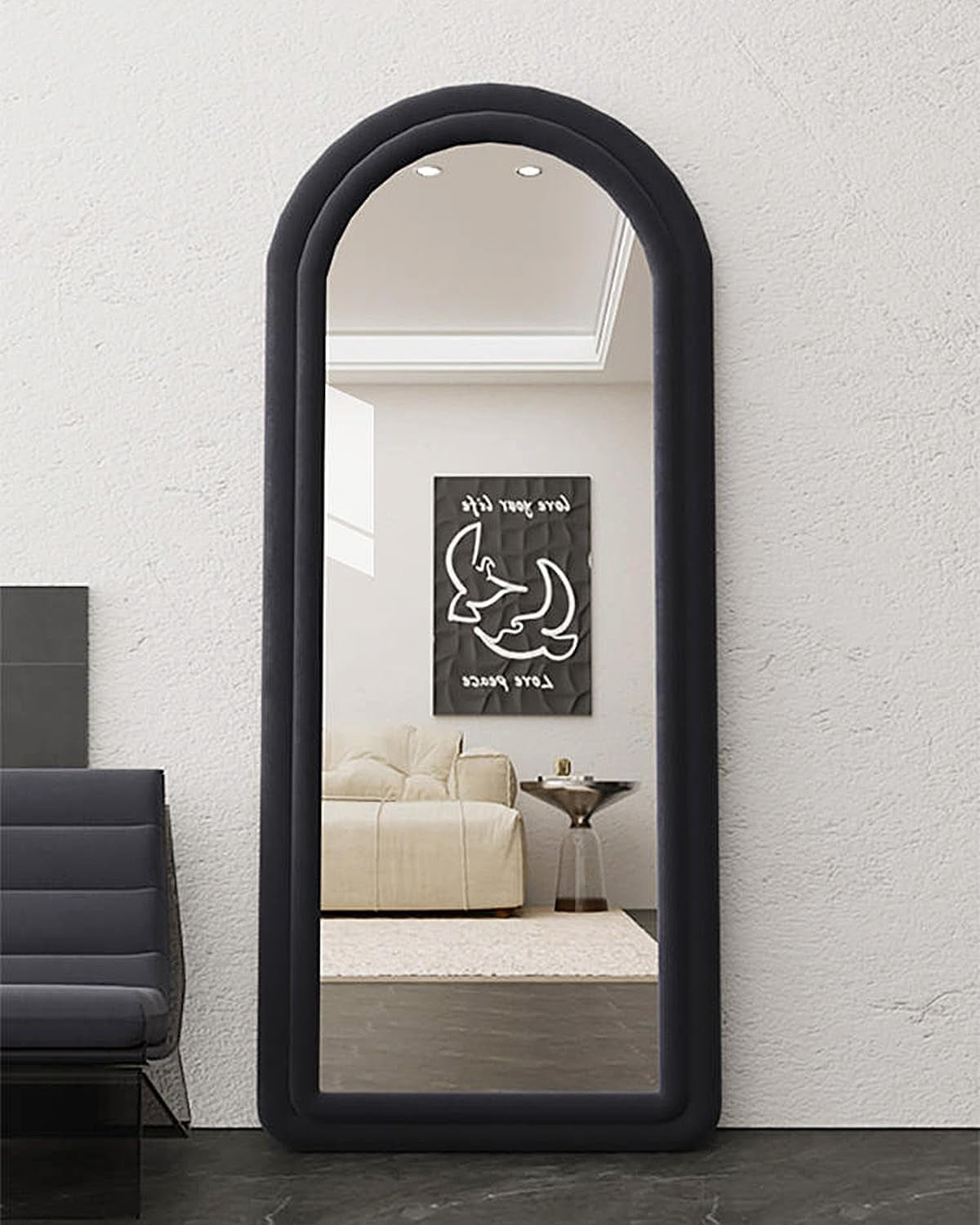 Floor Mirror, Arched Full Length Mirror, Arched Mirror, Standing Mirror ...