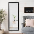 thumbnail image 1 of Floor Mirror Wall Mounted Leaning Hanging Rectangle Black 43"x16", 1 of 8