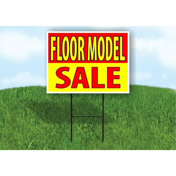 Floor Model Sale Red Yellow Yard Sign Road Sign (Excluding Stand) SIZE: 8" x 12"