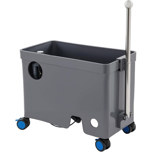 Floor Mop Sink, Multi-Functional Mop Sink with Wheels, Freestanding Floor Basin with Retractable Handrail, for Laundry, Garage, Commercial Use