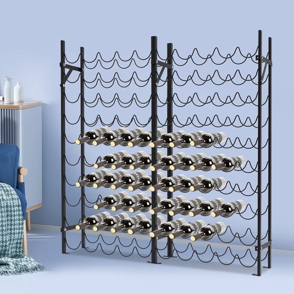 Floor Mount 10-Tier Wine Rack,Space Saving Wine Bottle Holder Stand