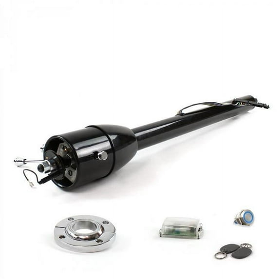 Floor Mount Blue Push Button with RFID Tilt Floor Shift Column - Black