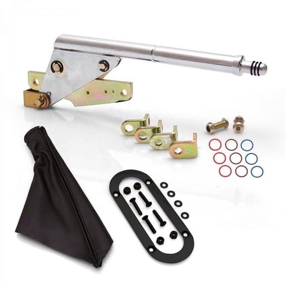 Floor Mount Emergency Parking Brake, Black Boot & Black Trim Ring