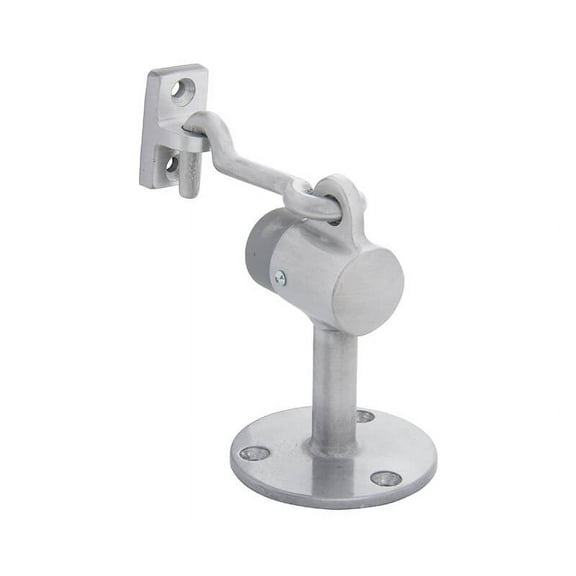 Floor Mounted Hook Door Stop - Aluminum Finish