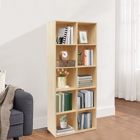 Floor-Mounted Modern Solid Wood Bookcase, 30*30*30cm Single Cube, Assembly Required For Homes, Daycare Centers, Libraries, Homestays To Store Items