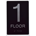 thumbnail image 1 of Floor Number Sign -1ST Floor Sign(Aluminium, Black/Silver,Size 6x9) The Sensation line, 1 of 9