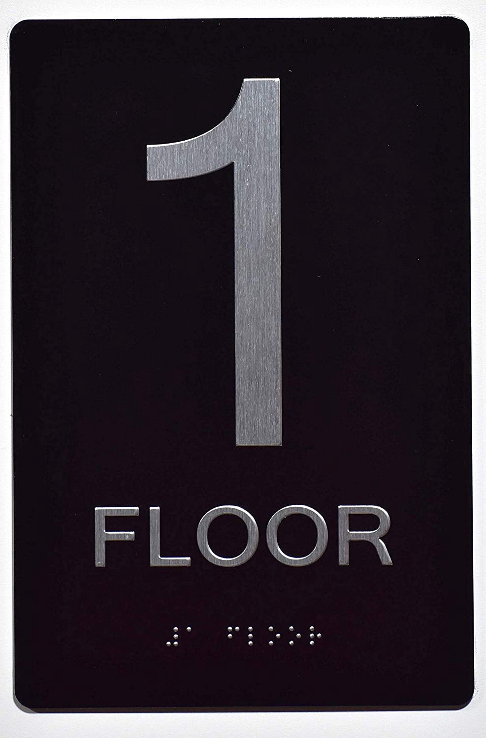 Floor Number Sign -1ST Floor Sign(Aluminium, Black/Silver,Size 6x9) The ...