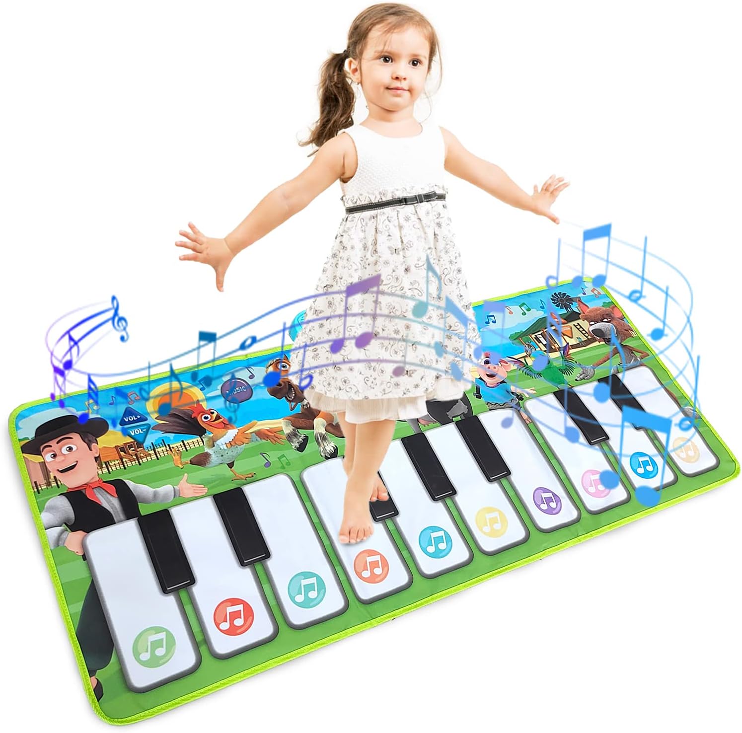 Floor Piano Mat for Toddlers and Baby Kid Sensory Educational Dancing