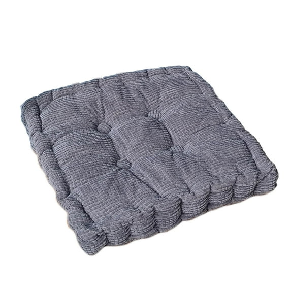 Floor Pillow & Chair Cushion, Thick Square Seat Pad, Soft Corduroy Tufted Seating Pouf for Indoor/Outdoor Yoga Bench Rocking Chair Room Tatami Sofa, 14" x 14"