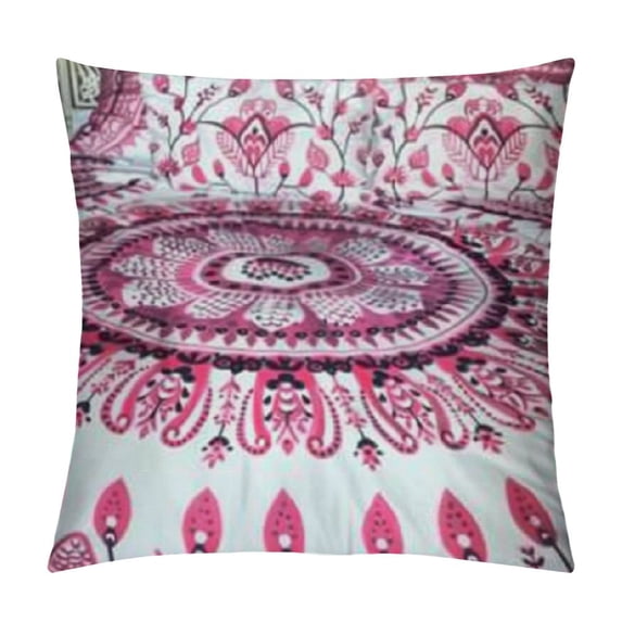 Floor Pillow “Cover Only” Star Mandala Hippie Pouf Ottoman Cover Indian Boho Decorative Home Decor Poufs Covers Bohemian Cushion Cover ( Pillow Cover,Without Filler)