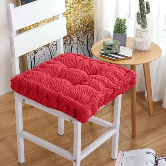 Floor Pillow & Cushion, Large Meditation Chair Cushions, Thick Square Seat Pad, Soft Velvet Tufted Seating Pouf for Indoor/Outdoor Yoga Bench Rocking Chair Room Tatami Sofa, 18"x18"