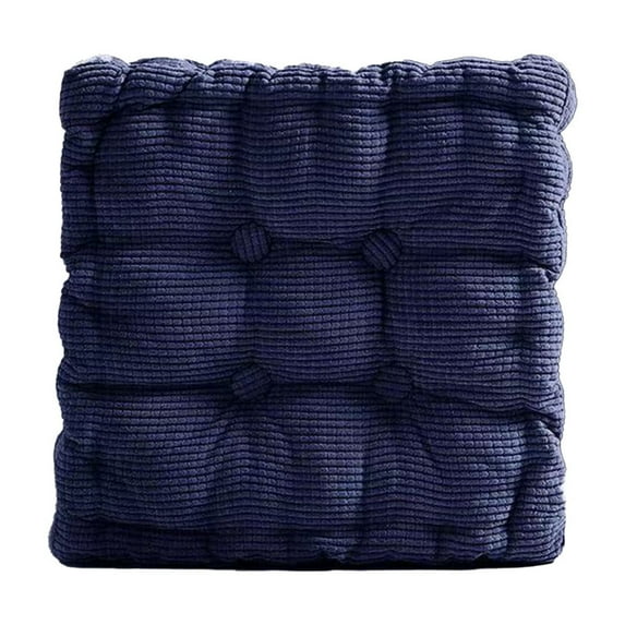 Floor Pillow & Cushion, Thick Square Seat Pad, Soft Tufted Seating Pouf for Indoor/Outdoor Yoga Bench Rocking Chair Dark Blue