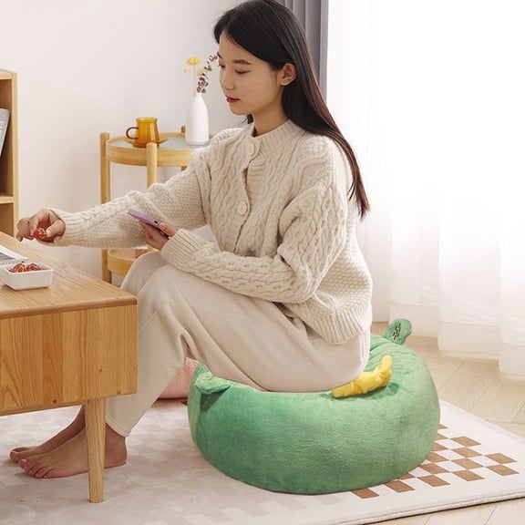 Floor Pillow Meditation Cushion Round Large Floor Pillows Seating for Adults, Velvet Thick Floor Cushions for Yoga Living Room Balcony Outdoor Tatami 15inches