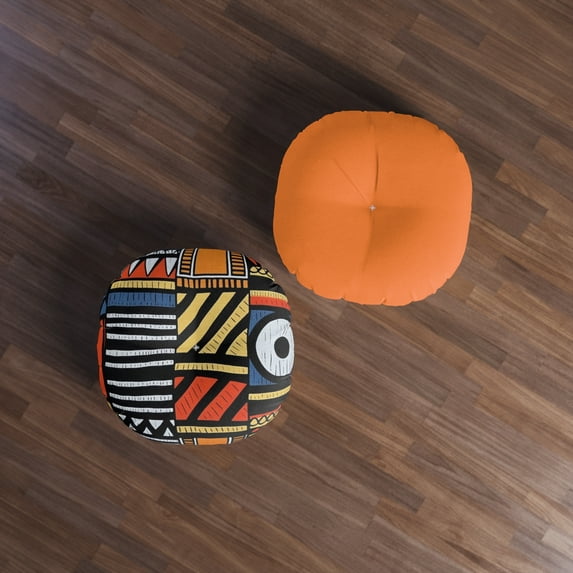 Floor Pillow, Round Floor Pillow, Reading Pillow, African Print Pillow