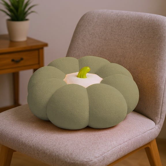 Floor Pillow, Tatami Mat Cushion, Pumpkin Shape Futon for Living Room, Bays Window Backrest, Soft Plush, 1 Count