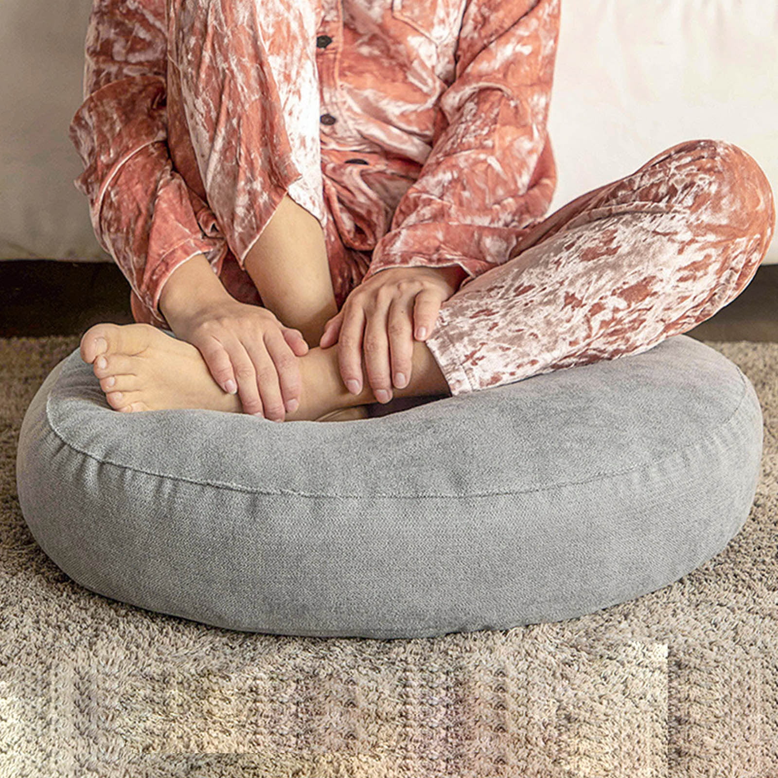 Meditation Floor Pillow Square Large Pillows Seating for Adults Tufted Corduroy Floor Cushion for Balcony Bedroom Tatami Living Room 20x16Inch Walmart