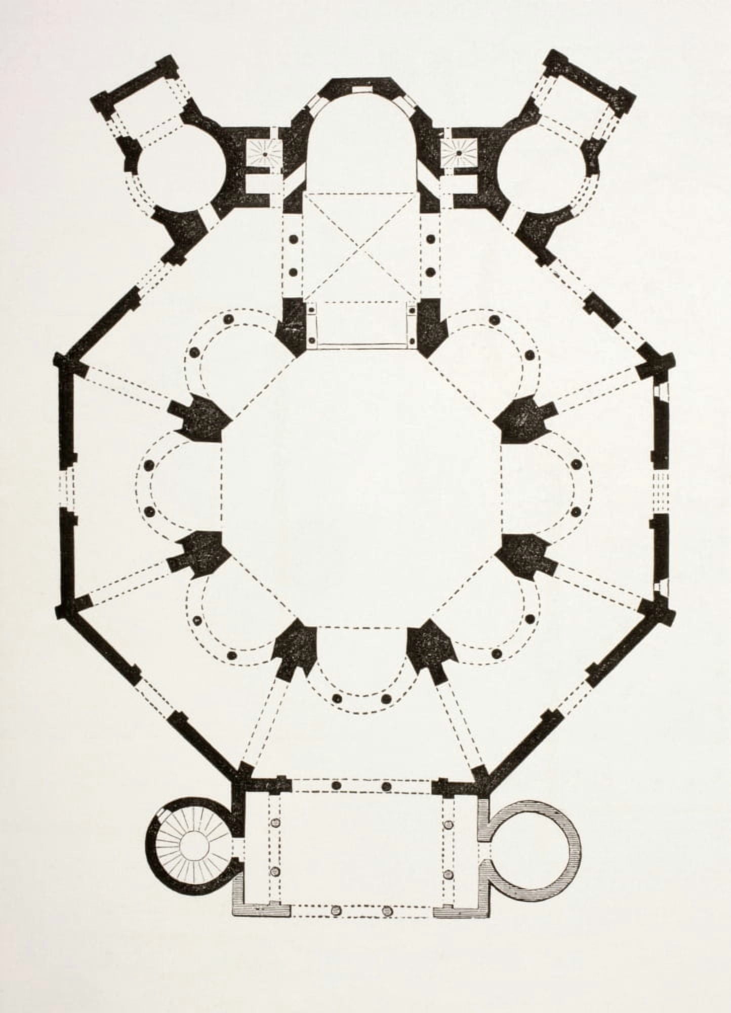 Floor Plan Of The 6Th Century Byzantine San Vitale Church In Ravenna Italy From Les Artes Au Moyen Age Published Paris 1873 Canvas Art - Ken Welsh Design Pics (12 x 17)
