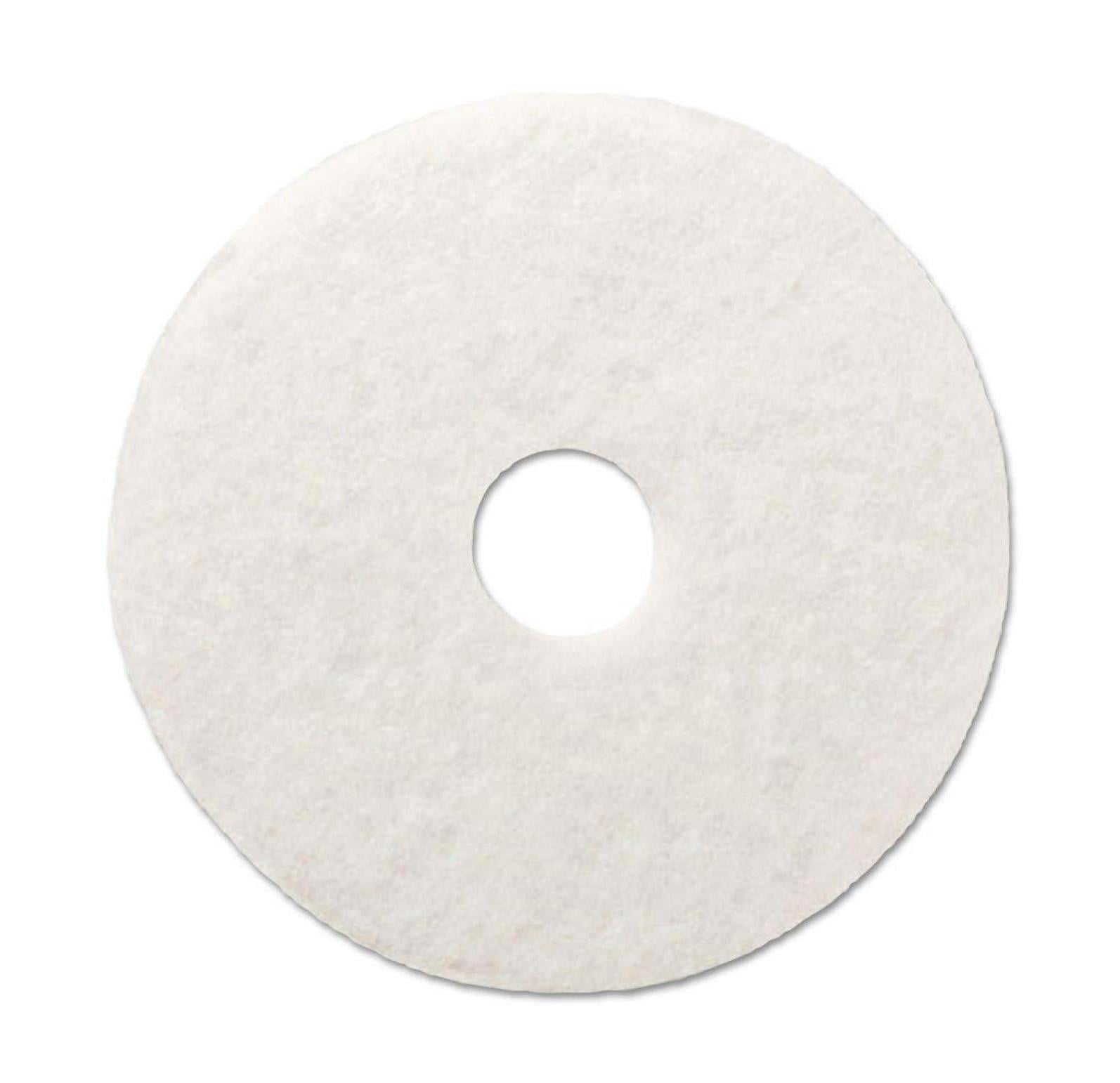 Floor Polishing Pads 17 Inch White - 5 Pack - Wood Floor Buffer Pads ...