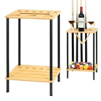 Floor Pool Stick Holder Rack Stand Billiards Stick Holder, Natural Bamboo