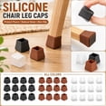 thumbnail image 1 of Floor Protectors for Furniture, Chair Leg Floor Protectors, Non Slip Furniture Pads, Furniture Pads for Hardwood Floors, 12 Pack 1.5X1.5 Inch Transparent Silicone Chair Leg Pads,, 1 of 8