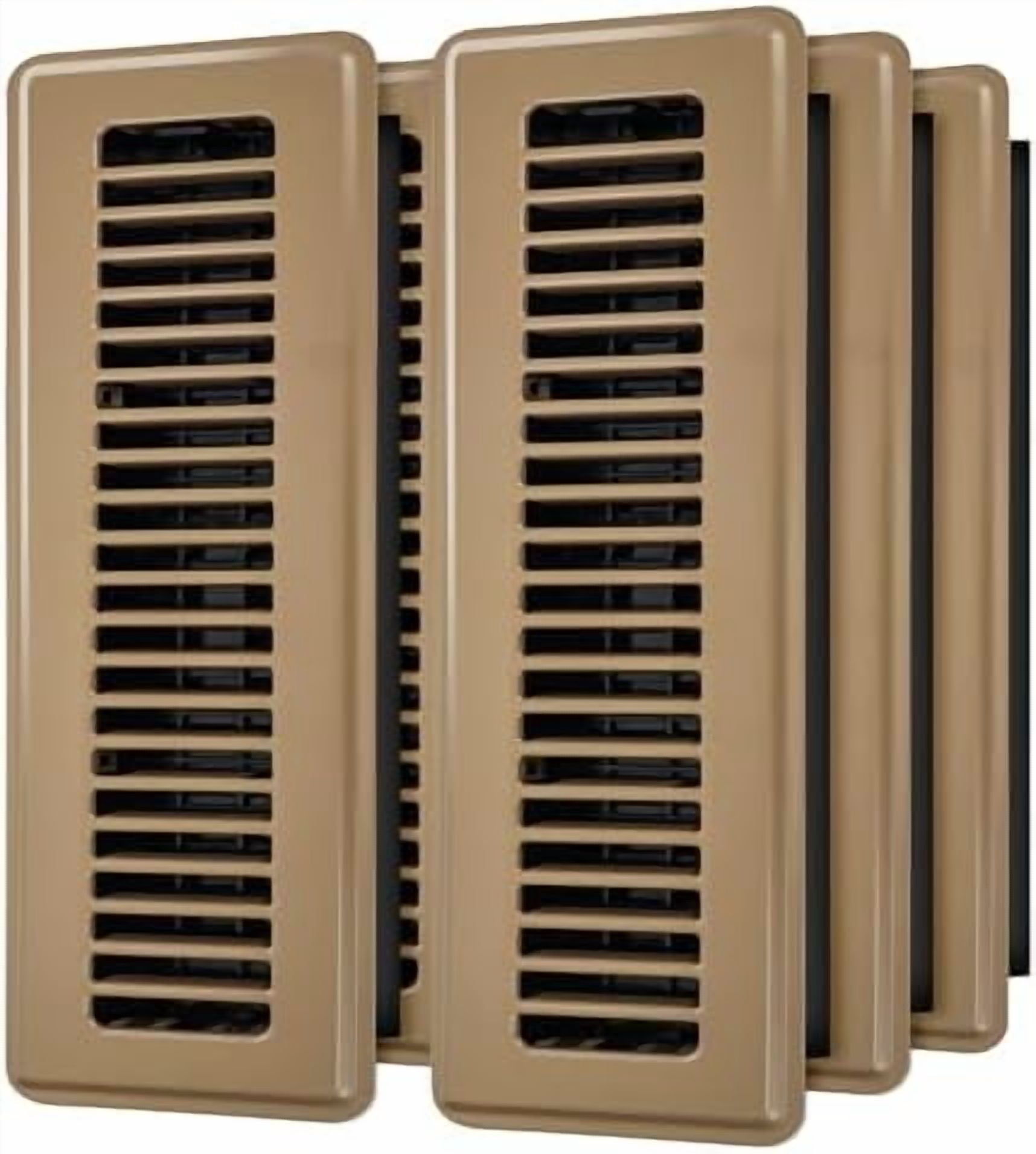 Floor Register 2x12, 6 Pack Floor Vent Covers for Home Floor Heavy Duty Steel Walkable Floor Vents Air Vent Covers 14x6 for Sidewall and Floor