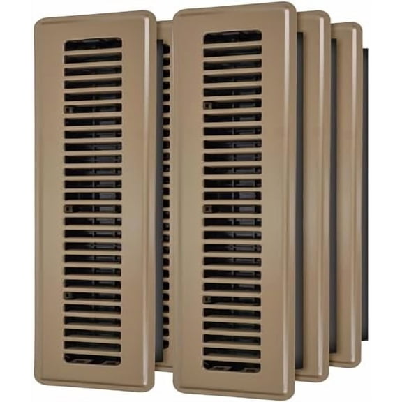 Floor Register 2x14, 6 Pack Floor Vent Covers for Home Floor Heavy Duty Steel Walkable Floor Vents Air Vent Covers 14x6 for Sidewall and Floor